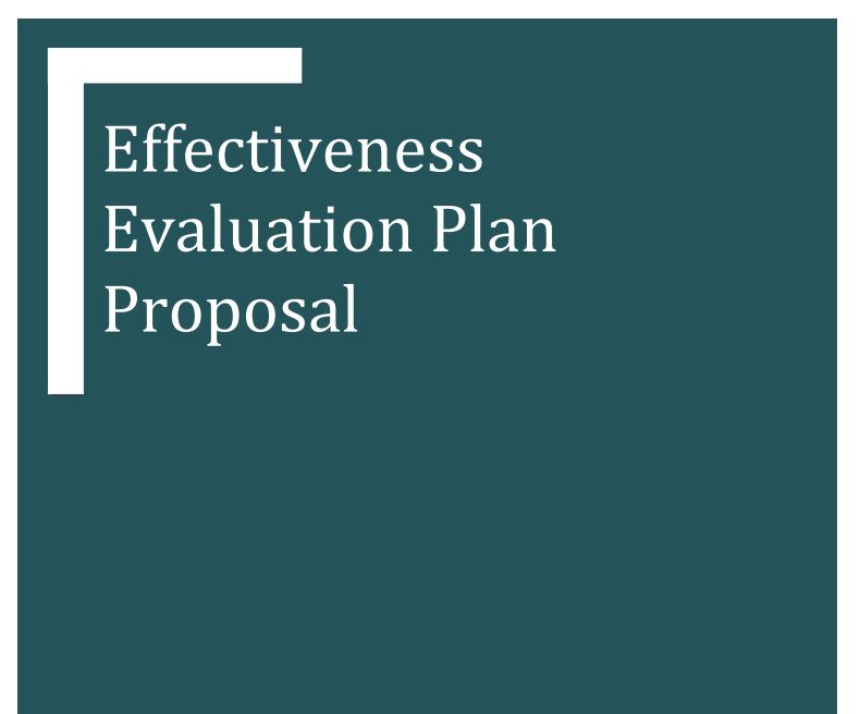 Image of front page of evaluation plan