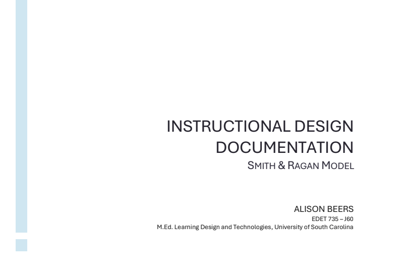 Front page of design documentation report
